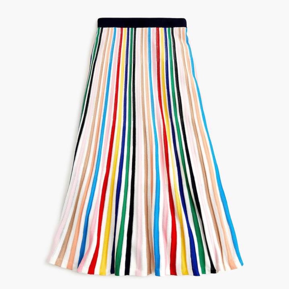 J. Crew Multicolor Vertical Stripe Midi Skirt - Picture 15 of 15